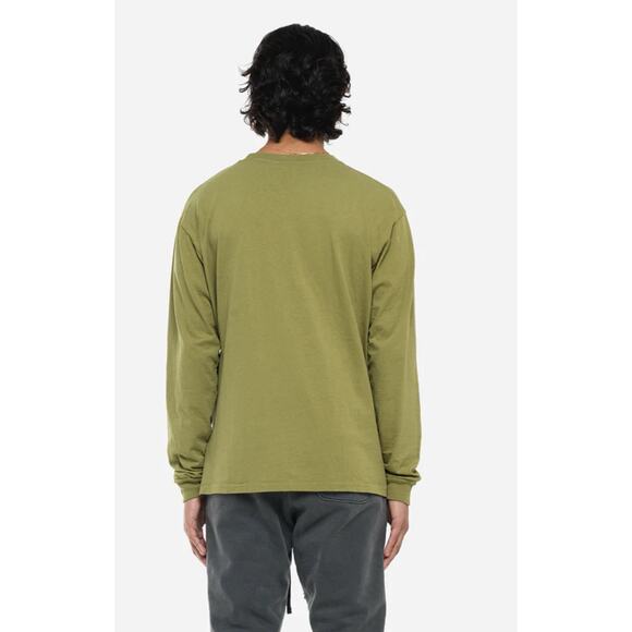 John Elliot SL University Tee Long Sleeve Crew Neck T-Shirt Casual Green XXL - Picture 3 of 11